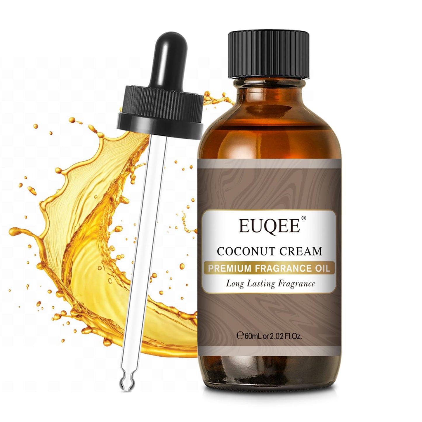 EUQEE Coconut Cream Fragrance Oil 60ml – Premium Essential Oil with Glass Dropper
