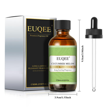 EUQEE Cucumber Melon Fragrance Oil – Premium 60ml (2.02 Fl oz) with Glass Dropper | Diffuser, Soap & Candle Making