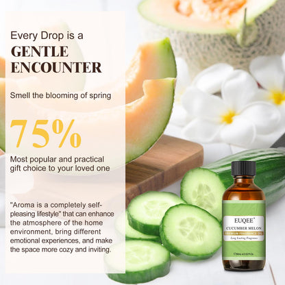 EUQEE Cucumber Melon Fragrance Oil – Premium 60ml (2.02 Fl oz) with Glass Dropper | Diffuser, Soap & Candle Making