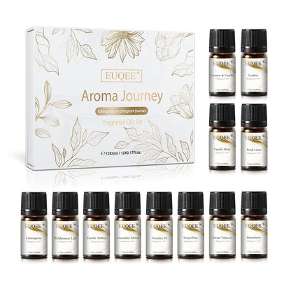 EUQEE 12pcs Fragrance Oils Gift Set – Premium Essential Oils for Diffuser & DIY