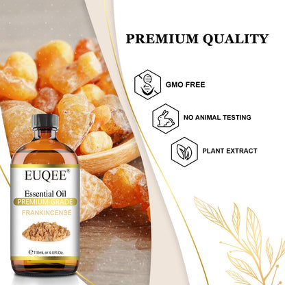 EUQEE Frankincense Essential Oil 118ml (4 fl oz) – Pure Oil with Glass Dropper