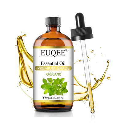 EUQEE Oregano Essential Oil 4oz / 118ml – Pure Aromatherapy with Glass Dropper