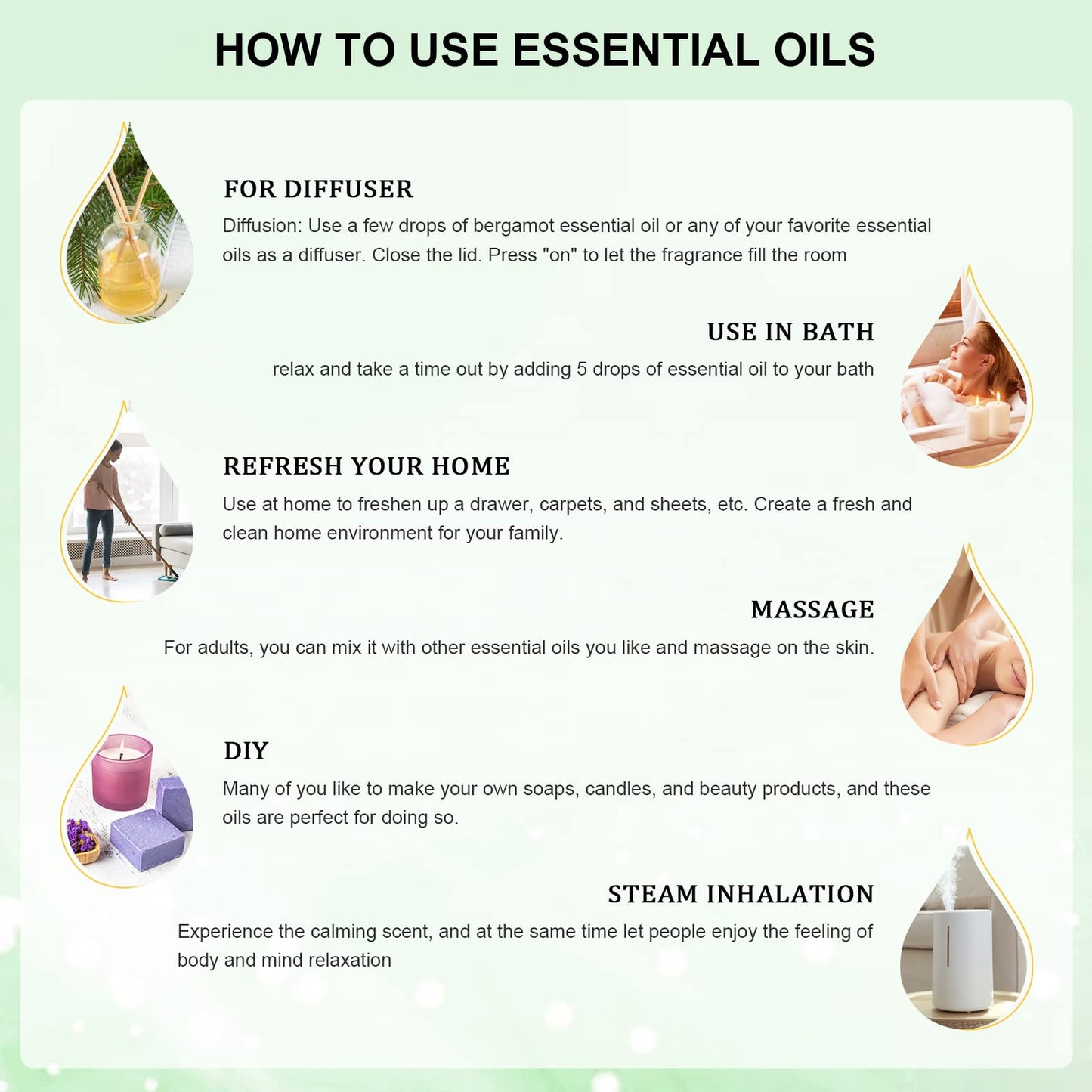 EUQEE Peppermint Essential Oil 118 ml – Pure Peppermint Oil with Glass Dropper