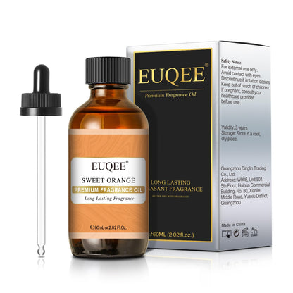 EUQEE Sweet Orange Fragrance Oil 60ml – Glass Dropper for Diffusers, Candles & Soap
