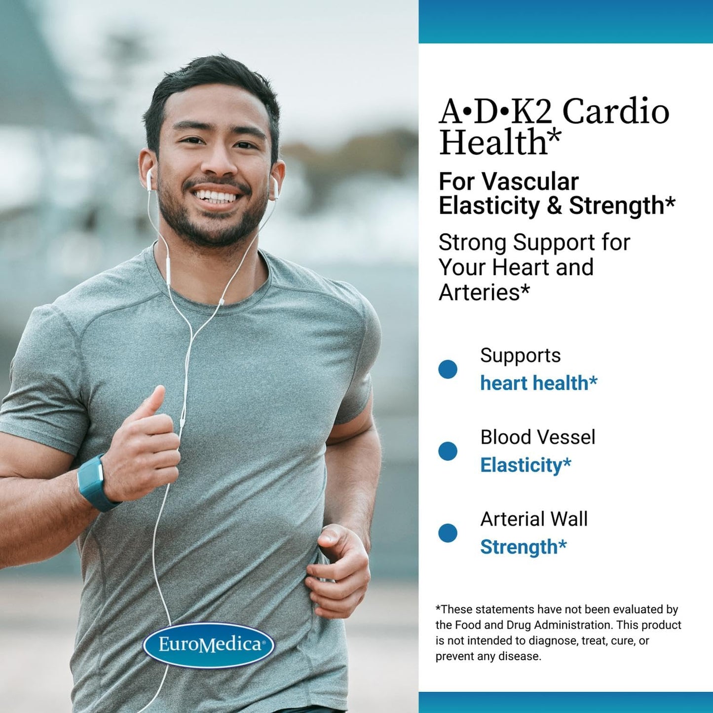 EuroMedica A•D•K2 Cardio Health – Cardio & Vascular Support Softgels (60)