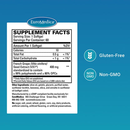 EuroMedica Clinical OPC - Cardiovascular & Immune Support Supplement | 60 Softgels