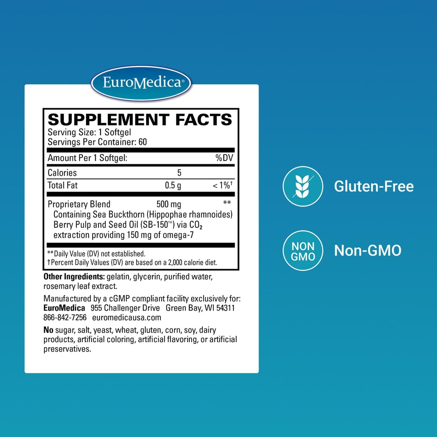 EuroMedica ProHydra-7 – Skin Health Dietary Supplement (60 Softgels)