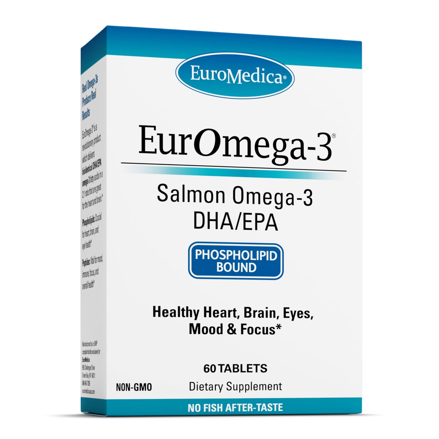EuroMedica EurOmega-3 – EPA & DHA Omega-3 Tablets for Brain & Heart Health (60 Tablets)