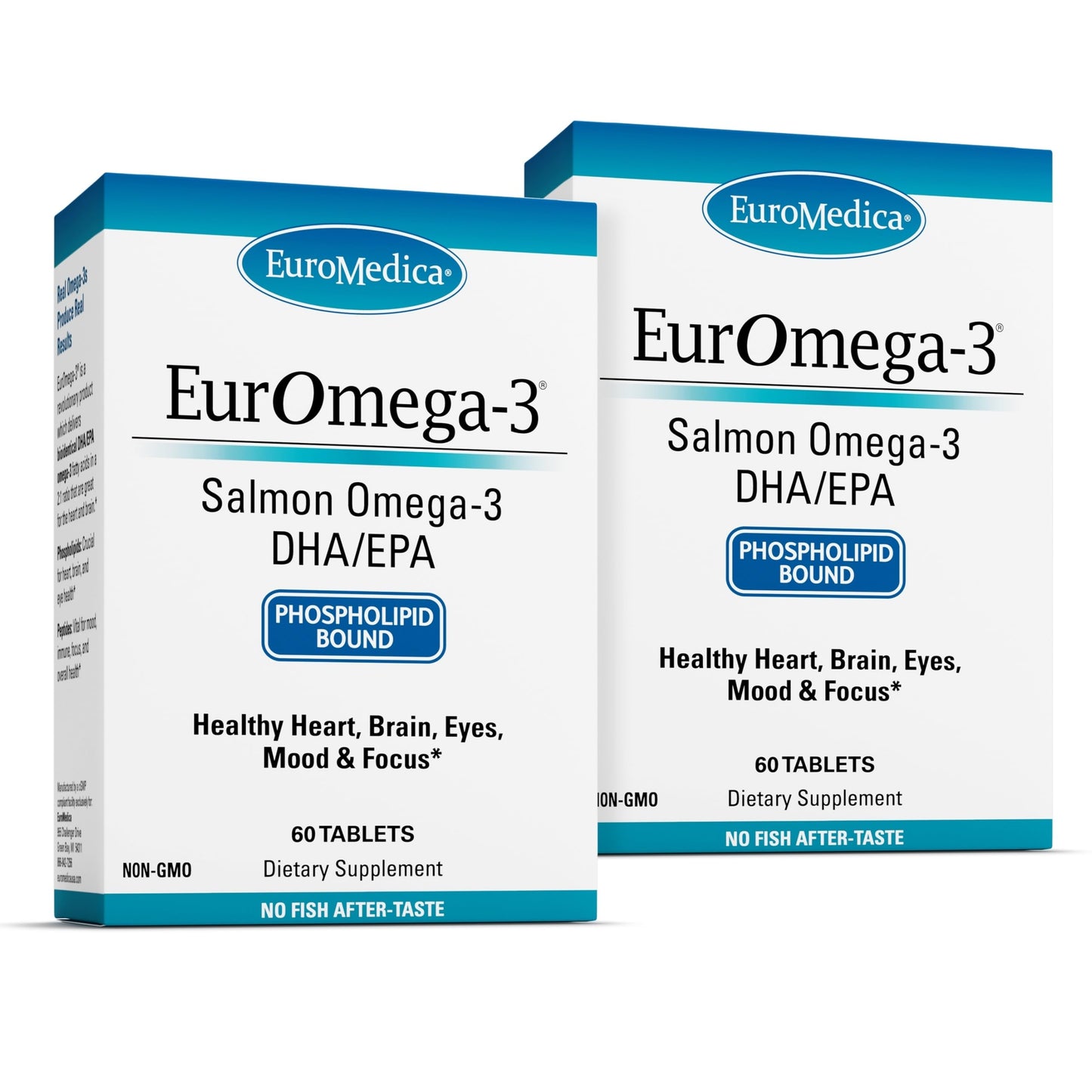 EuroMedica EurOmega-3 EPA & DHA Omega-3 Tablets – Brain & Heart Health (60 tablets)