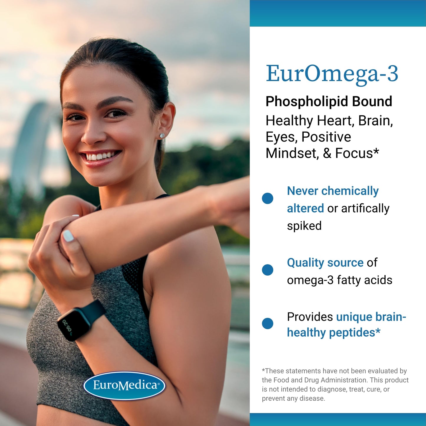 EuroMedica EurOmega-3 EPA & DHA Omega-3 Tablets – Brain & Heart Health (60 tablets)