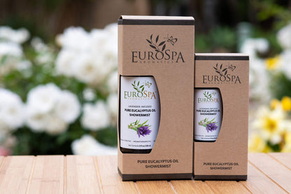 EuroSpa Aromatics Eucalyptus ShowerMist & Steam Room Spray – Lavender Infused, 2oz, 2 Pack