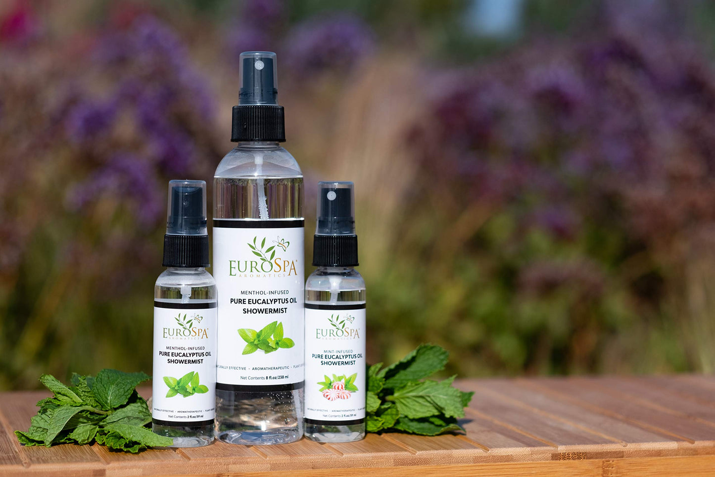 EuroSpa Aromatics Pure Eucalyptus Oil ShowerMist and Steam Room Spray, All-Natural Premium Aromatherapy Essential Oils - Variety Pack, 2 oz