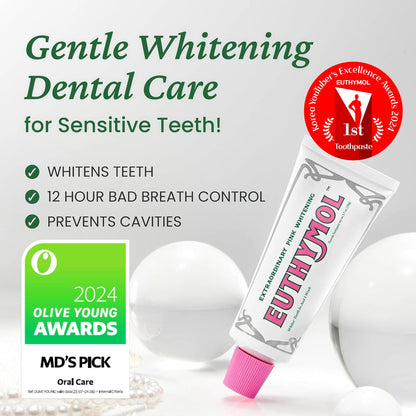 EUTHYMOL Whitening Toothpaste (3x106g) - Stain Removal & Fresh Breath