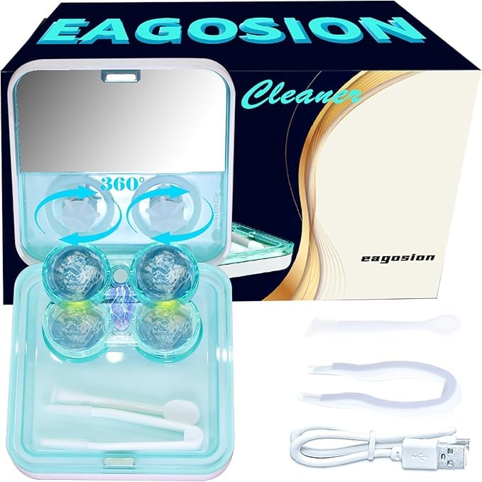 EV Pro Contact Lens Cleaner Machine – Portable Deep Clean with LED Light