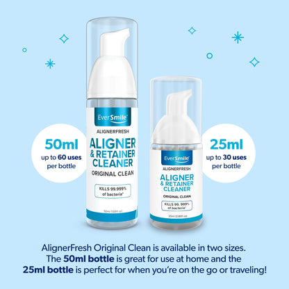 EverSmile AlignerFresh Original Clean Foam – Cleaner for Invisalign & All Clear Aligners (50ml, 4 Pack)