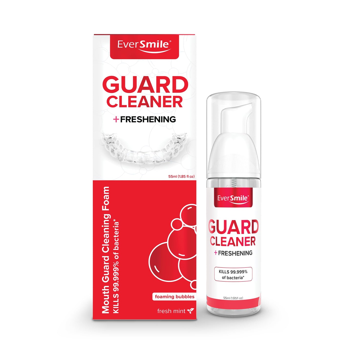 EverSmile Mouth Guard Cleaning Foam – Fresh Mint 55ml (1 Pack)