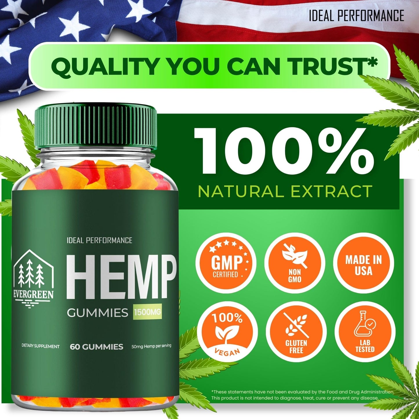 Evergreen Hemp Gummies - Maximum Strength All-Natural Health & Wellness