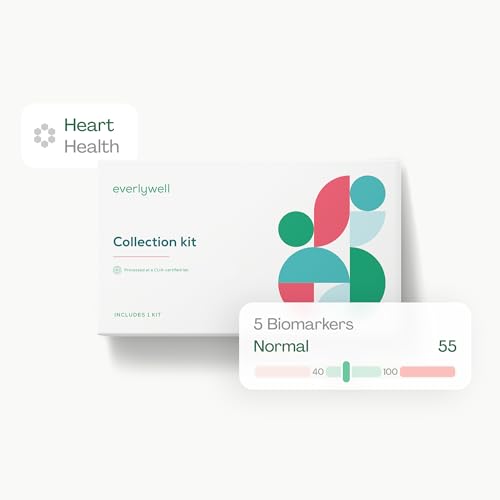 Everlywell Heart Health Test - At-Home CLIA-Certified Blood Analysis (Cholesterol, Triglycerides, HbA1c)