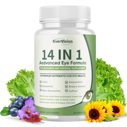 EVERVISION 14-in-1 Eye Formula - Vitamin & Mineral Eye Supplement (60ct)