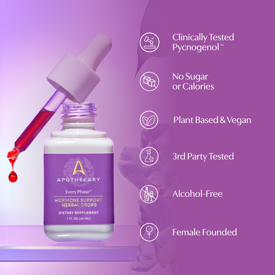 Every Phase by Apothékary — Natural Hormone Support Drops, 1 oz, 30 Servings