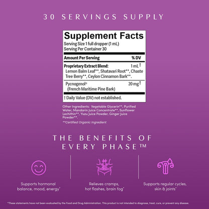 Every Phase by Apothékary — Natural Hormone Support Drops, 1 oz, 30 Servings
