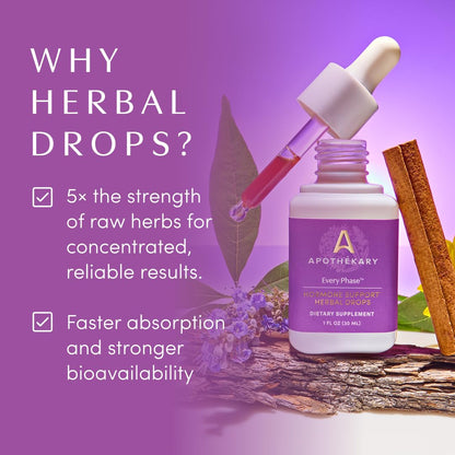 Every Phase by Apothékary — Natural Hormone Support Drops, 1 oz, 30 Servings