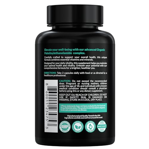 EVERYDAY NUTRITION PEA 400 mg + Luteolin & Magnesium Glycinate | 90 Capsules | Pain Relief & Inflammation Support