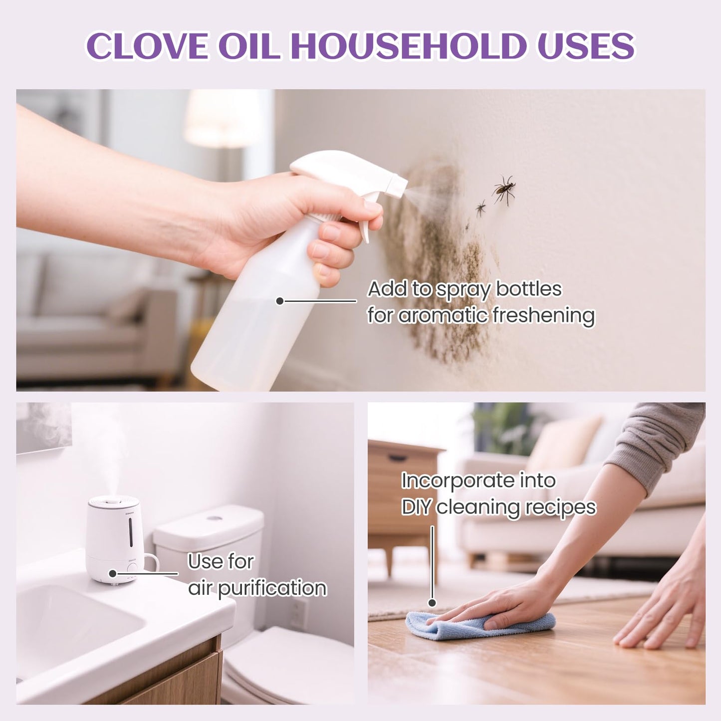 EVOKE OCCU Clove Oil for Teeth & Gums | Toothache Relief & Fresh Breath (DIY Mouthwash) – 4 Fl Oz