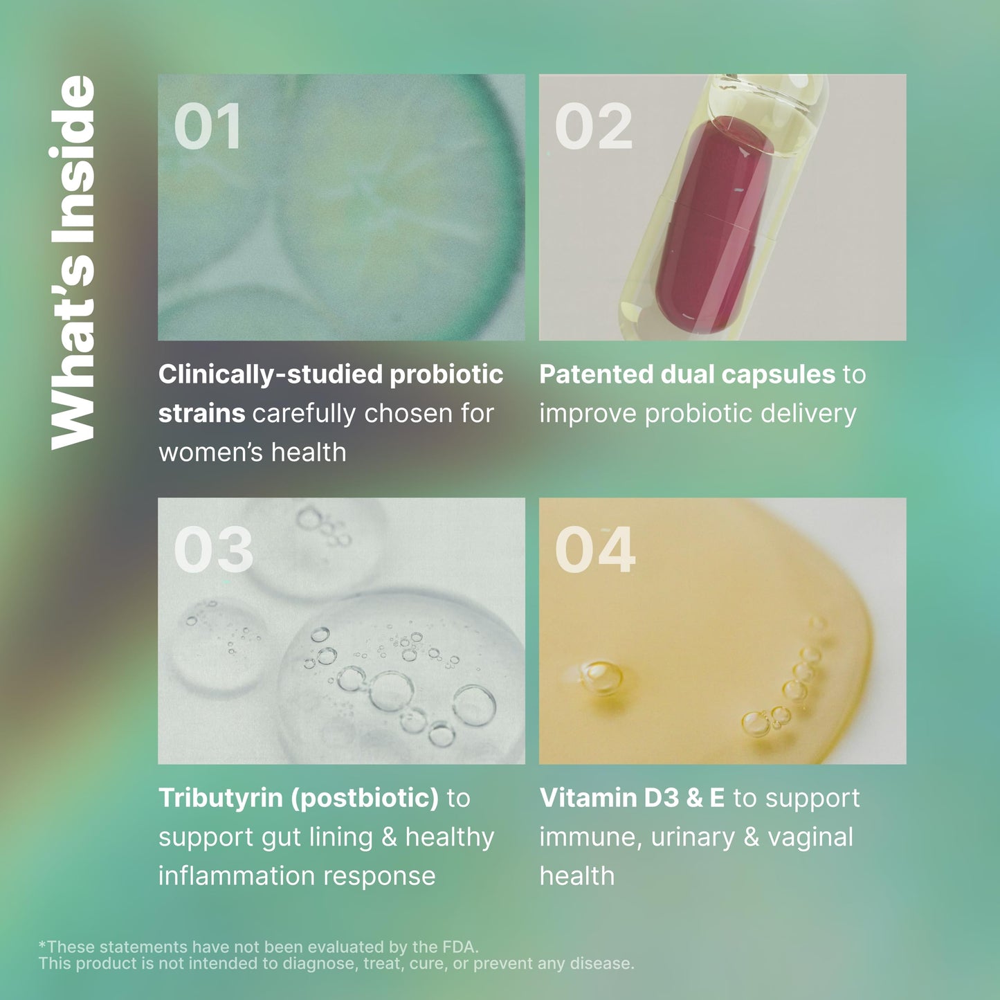 Evvy Women's 3-in-1 Complete Probiotic | Daily Gut, Urinary & Vaginal Health | 30 Day Supply