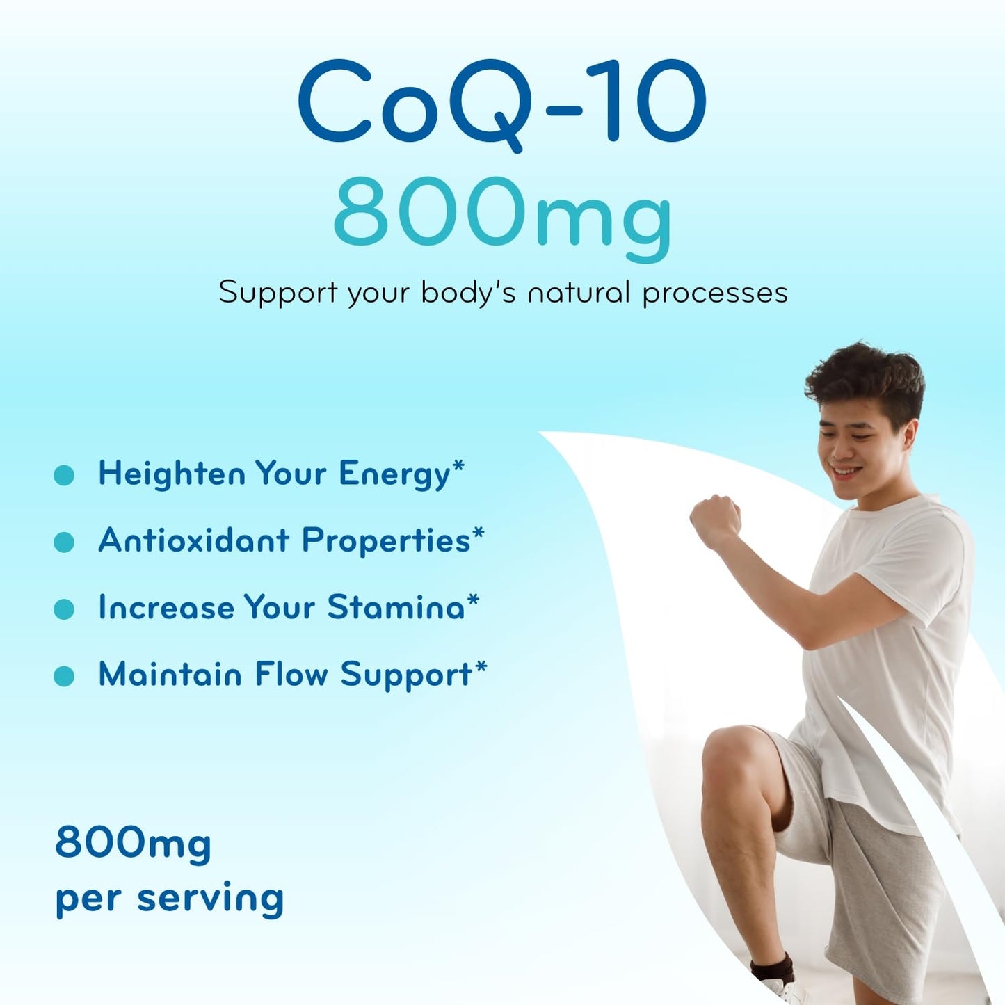Extra Strength CoQ10 800mg - Quick Absorption Ubiquinone 800mg | 100 Servings
