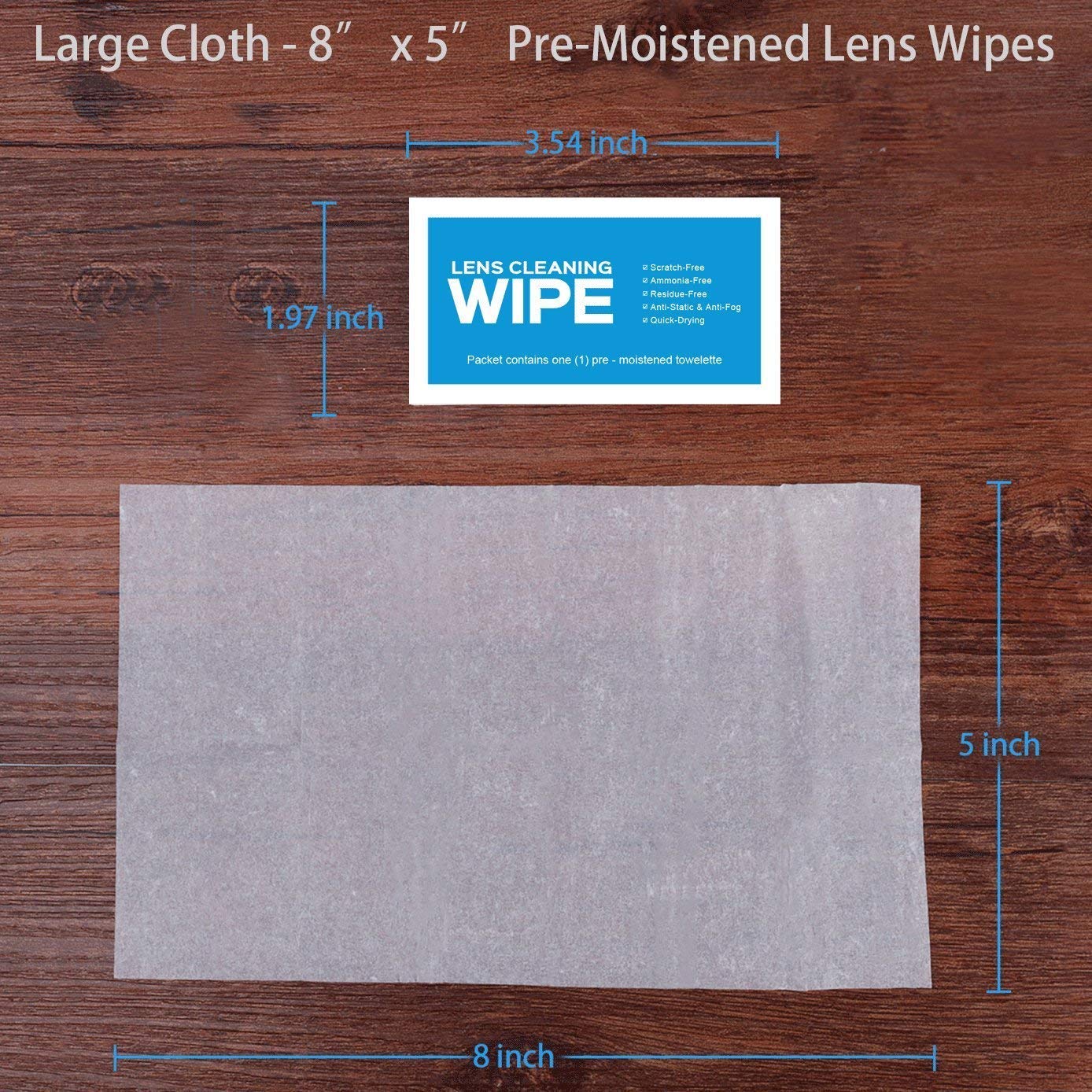 Monitor Wipes - Pre-Moistened Screen Cleaning Wipes, Quick-Dry, Ammonia-Free