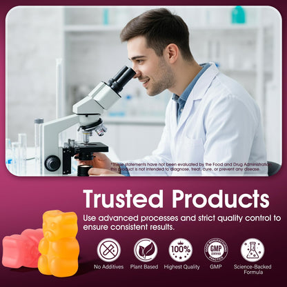 EYHBQIA Fiber Supplement 20-in-1 | 50B CFU Probiotic Gummies for Adults (Orange)