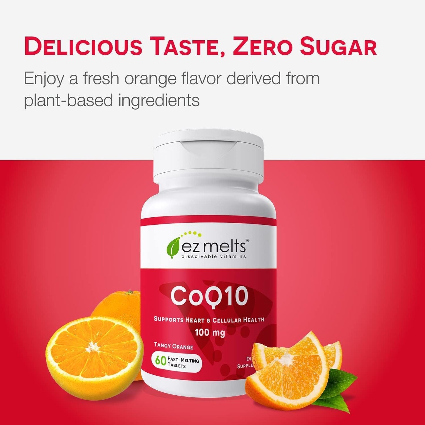 EZ Melts CoQ10 100 mg Dissolvable - Sugar-Free, 2-Month Supply (1 Pack)