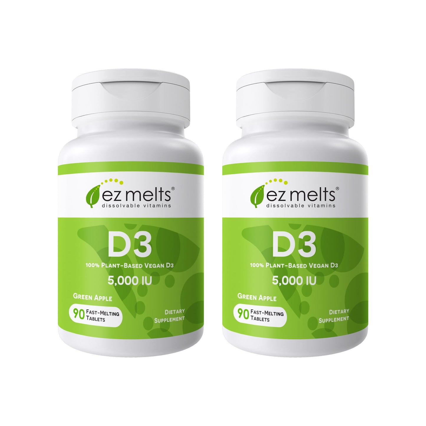 EZ Melts Dissolvable Vitamin D3 5000 IU – Sugar-Free, 2-Pack, 3-Month Supply