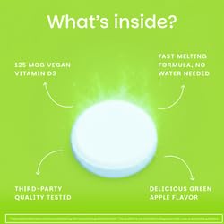 EZ Melts Dissolvable Vitamin D3 5000 IU – Sugar-Free, 2-Pack, 3-Month Supply