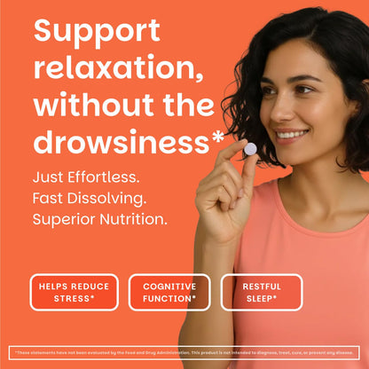 EZ Melts Dissolvable L-Theanine 200 mg – Sugar-Free 2-Pack (1-Month Supply)
