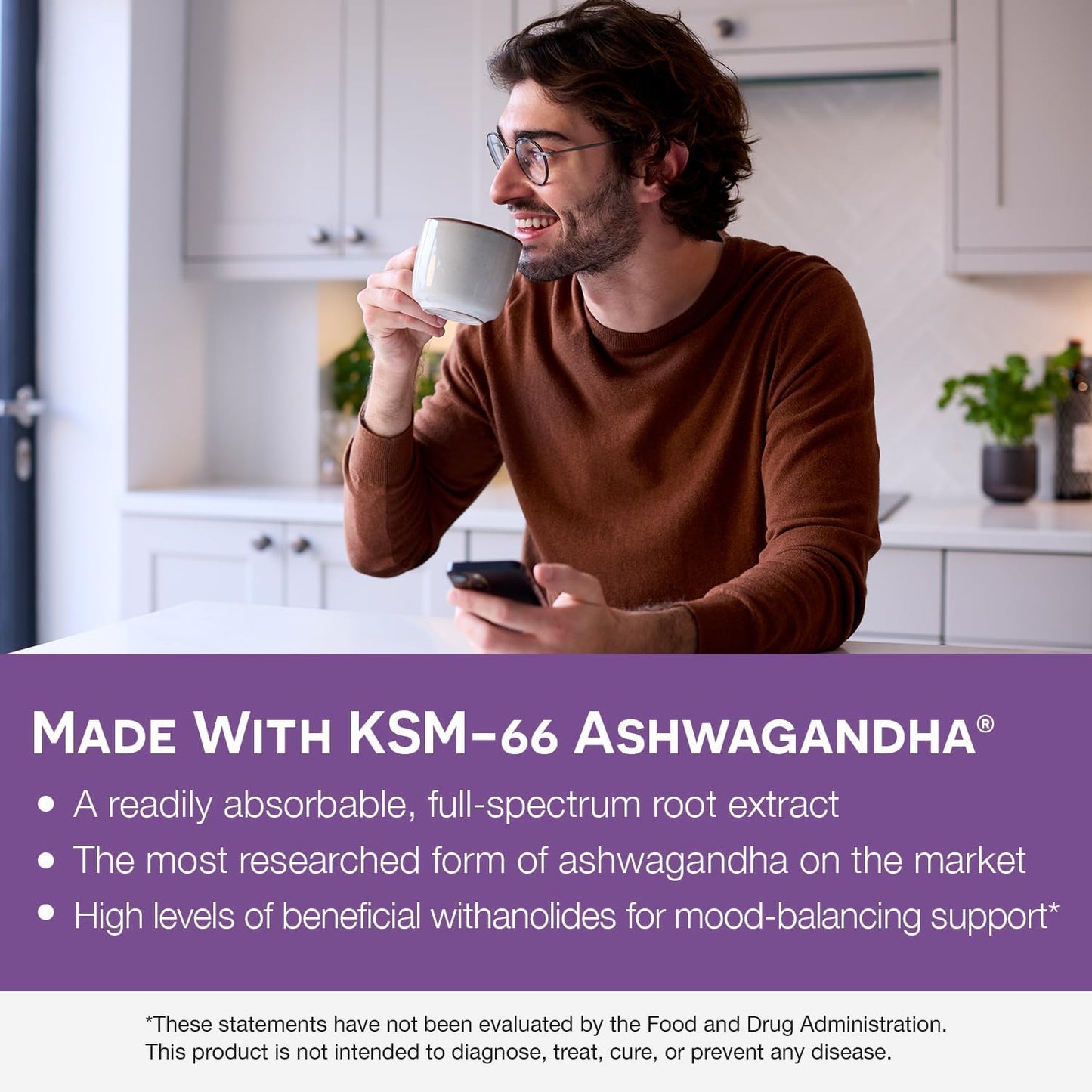 EZ Melts Dissolvable KSM-66 Ashwagandha 300 mg - Sugar-Free | Stress, Sleep & Mood Support