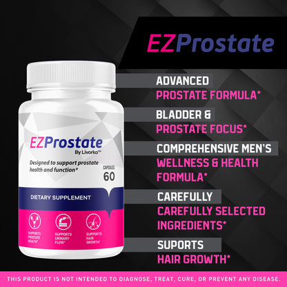 EZ Prostate Supplement 2 Pack - Capsules for Men (120 Count)