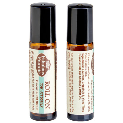 Fabulous Frannie De-Stress Essential Oil Roll-On – Grapefruit, Lavender & Ylang Ylang, 10ml