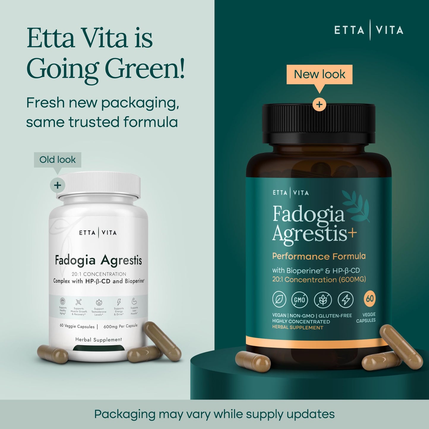 Organic Fadogia Agrestis 600mg for Natural Test Support – 60ct, 2x Purity, 3x Absorbent – Athlete Approved