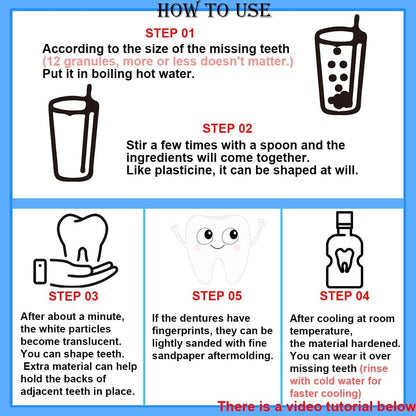 Fake Teeth Repair Kit | Provisional Dental Restoration Kit (30ml Bottle)