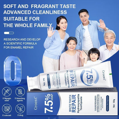 7.5% Hydroxyapatite Toothpaste for Enamel Protection, Tooth Strengthening & Fresh Breath | Gentle Mint