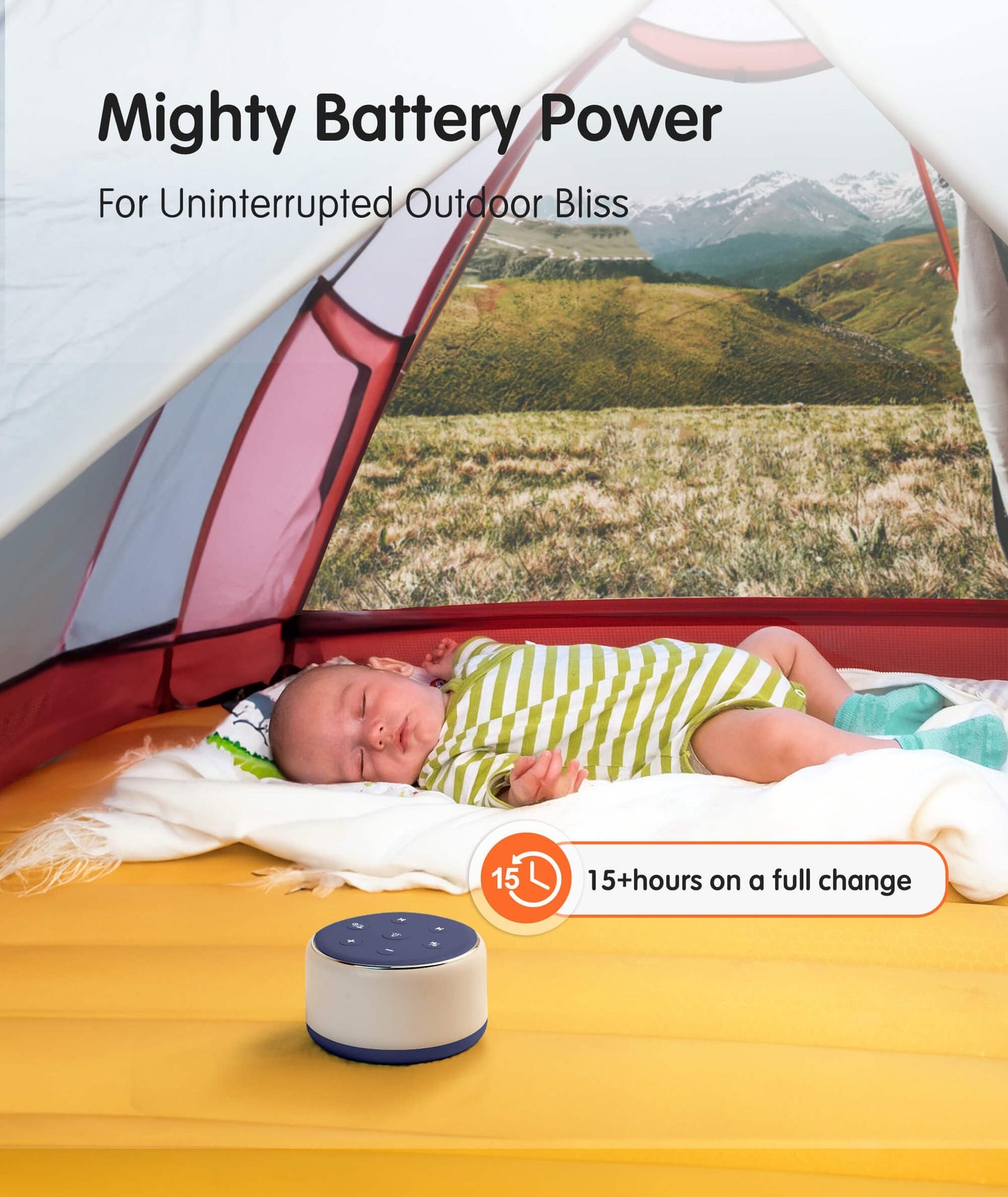 FamiSym Sleep Sound Machine – 34 Soothing Sounds, Night Light & Rechargeable Battery