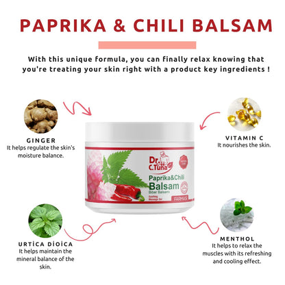 FARMASi Paprika & Chili Balsam – Soothing Massage Gel, 16.9 fl oz