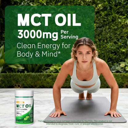 Faroromy MCT Oil Capsules 3000mg – 60 Softgels | Keto Friendly Supplement with CLA, L-Theanine, B12, Ginger Oil & Black Pepper – Non-GMO, Gluten-Free Coconut Source for Daily Wellness