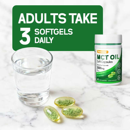 Faroromy MCT Oil Capsules 3000mg – 60 Softgels | Keto Friendly Supplement with CLA, L-Theanine, B12, Ginger Oil & Black Pepper – Non-GMO, Gluten-Free Coconut Source for Daily Wellness