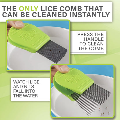 Fast 'n Clean - Lice Comb Reinvented | Self-Cleaning Lice Comb