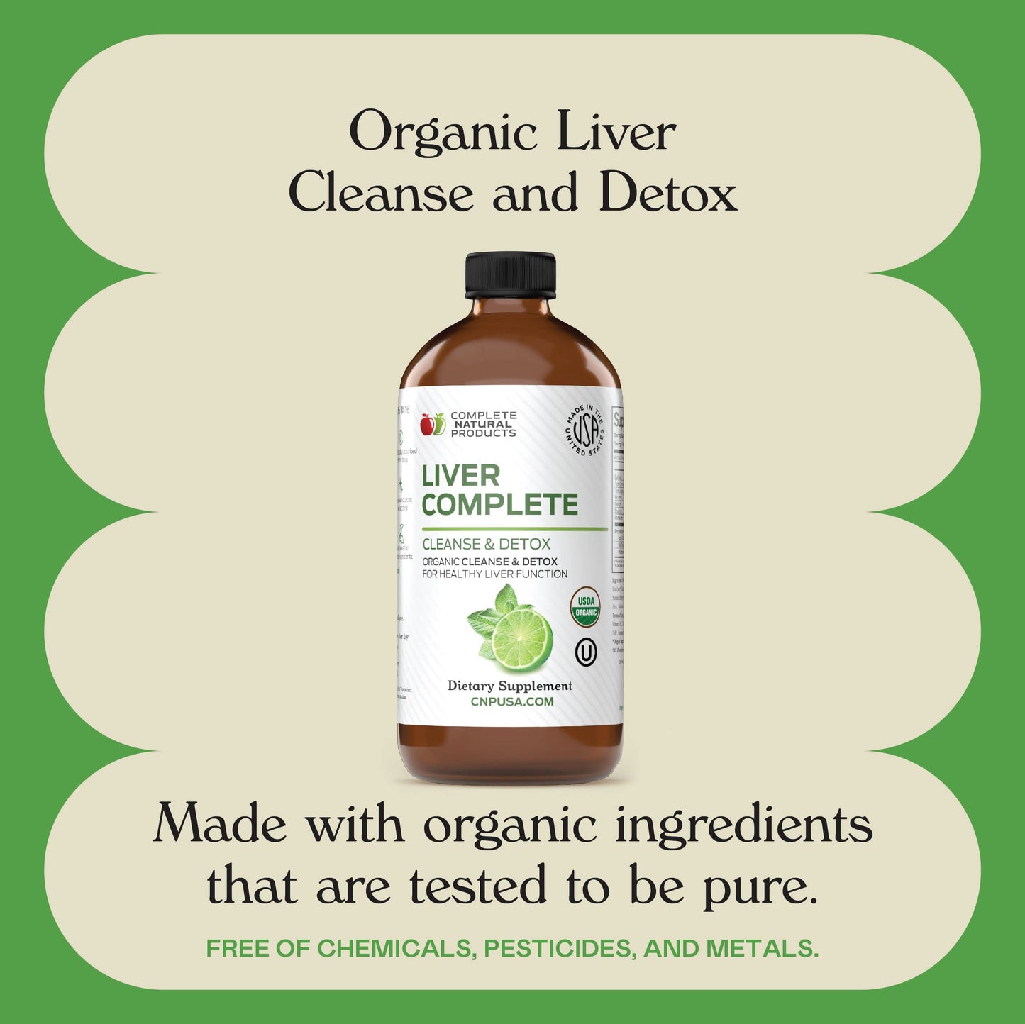 Complete Natural Products Liver Complete 12oz – Organic Liquid Liver Support & Detox