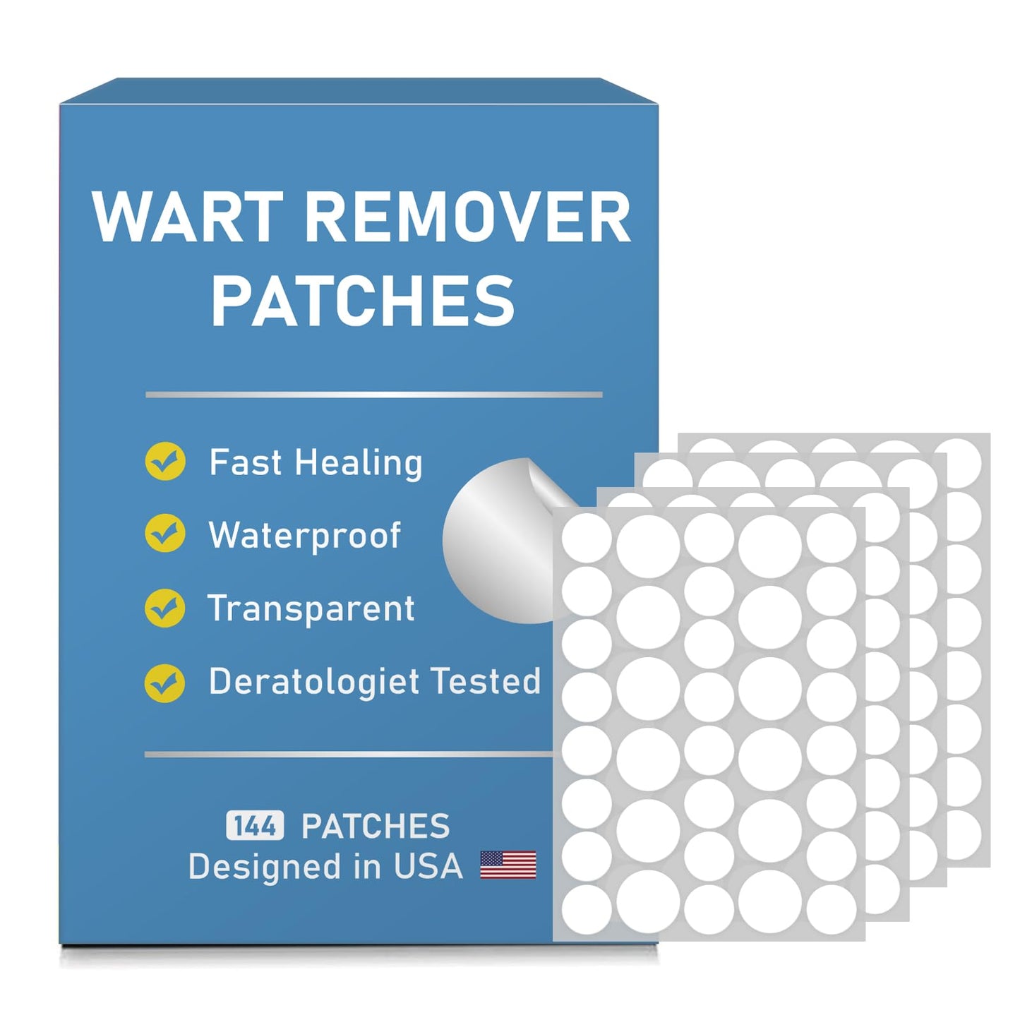 FEDOLOY Wart Remover Patches – Waterproof Hydrocolloid Skin Care Stickers for All Skin Types