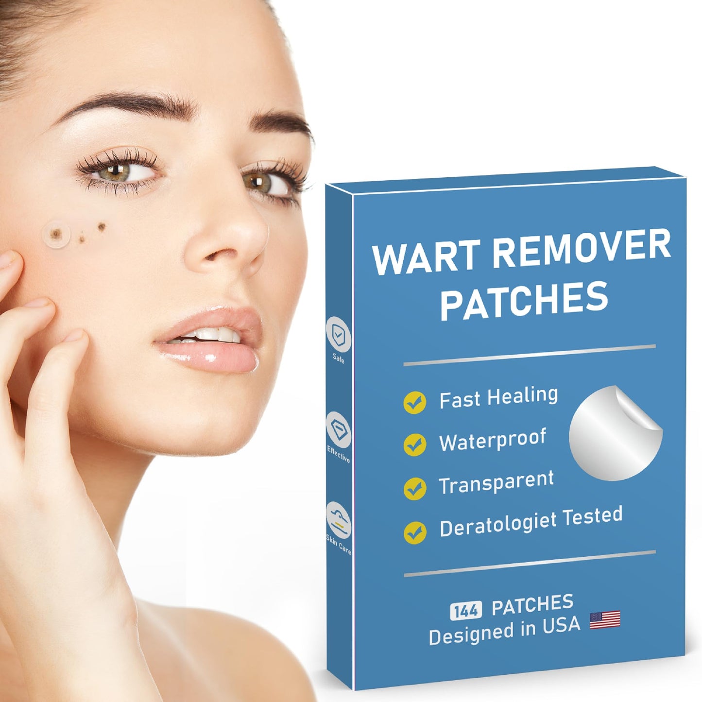 FEDOLOY Wart Remover Patches - Quick, Invisible Hydrocolloid Skin Care